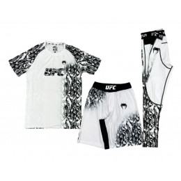 Набор 5 комплектов шорты/футболка/легинсы(3) VENUM UFC, 12008, белые (S,M,L,XL,XXL).