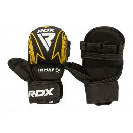 Перчатки MMA RDX, DX, черный/желтый, M