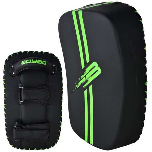 Макивара BoyBo "Fire", Флекс, черно-зеленая BMS600