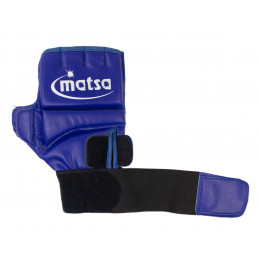 Перчатки тренировочные MATSA MMA, кожзам, синие, L