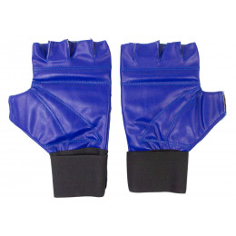 Перчатки тренировочные MATSA MMA, кожзам, синие, L