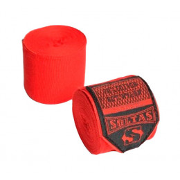 Набор бинтов боксерских SOLTAS(10 пар.), эластан, красный ( 2.5 м)