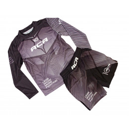 Набор рашгард/шорты (5 комплектов) ACA(NEW MODEL) 171, взрослые, цвет темно/серый, (XXS-L)