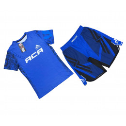 Набор майка/шорты(5 комплектов) ACA 12186, взрослый, синий, (S-XXL)