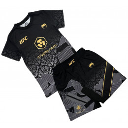 Набор майка/шорты (5 комплектов) VENUM UFC CRYPTO(TR) 3022, взрослый, черный (S-XXL)