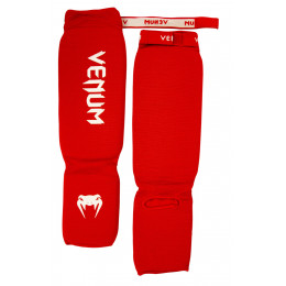 Защита голени и стопы VENUM(чулком)с липучкой, красный, S