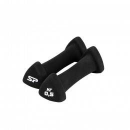 Гантель неопреновая ESPADO ES1118ED черная, 1 пара (0.5)