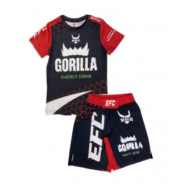 Набор майка/шорты (6 комплектов)  BYKA GORILLA 2061, черно/красные для детей (128-XS)