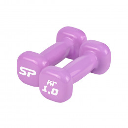 Гантель виниловая ESPADO ES1119LC сиреневая, 1 пара (1)