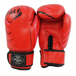 Перчатки боксерские SPALL, кожа, красный/черный, 14 OZ