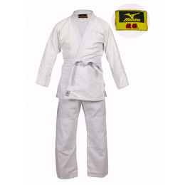 Кимоно для дзюдо MIZUNO GOLD(PREMIUM), MG525, куртка 450 г/м2,брюки 220-240 г/м2, белый (XL (180))