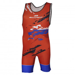 Трико борцовское BoyBo Flag одностороннее BT15, Красный (5XL)