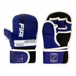 Перчатки тренировочные OXXFIRE MMA, синие, DX, S