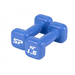 Гантель виниловая ESPADO ES1119BL голубая, 1 пара (1.5)