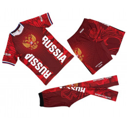 Комплект майка/легенсы/шорты  RUSSIA (3)19005, взрослый (красный) (S)