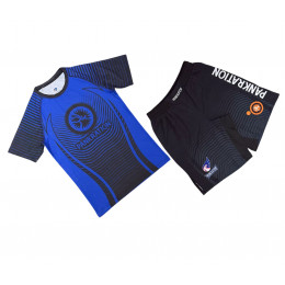 Набор майка/шорты (5 комплектов) PANKRATION 3058 взрослый, синий (S-XXL)
