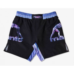 Набор шорт тренировочных MANTO (MODEL 128),  взрослые, черный/голубой, (S-XXL)