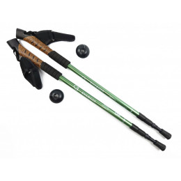 Палки для скандинавской ходьбы ENERGIA, пробковая ручка, зеленые