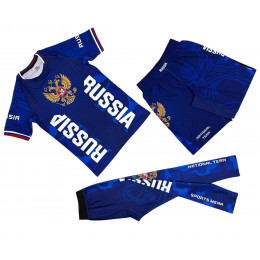 Комплект майка/легенсы/шорты  RUSSIA (3)19005, взрослый (синий) (S)